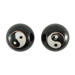 Zeige Details für Qigong Kugeln Yin-Yang schwarz Bild von Qigong Kugeln Yin-Yang schwarz