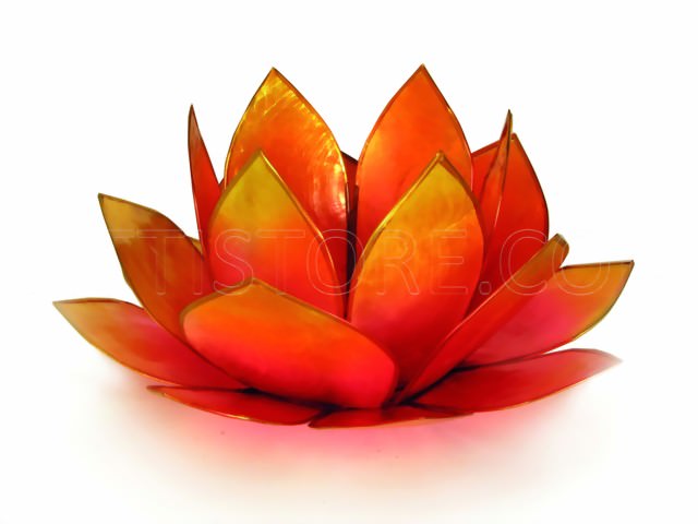 Bild von Teelicht Lotus-Licht Sonnenaufgang pink-orange