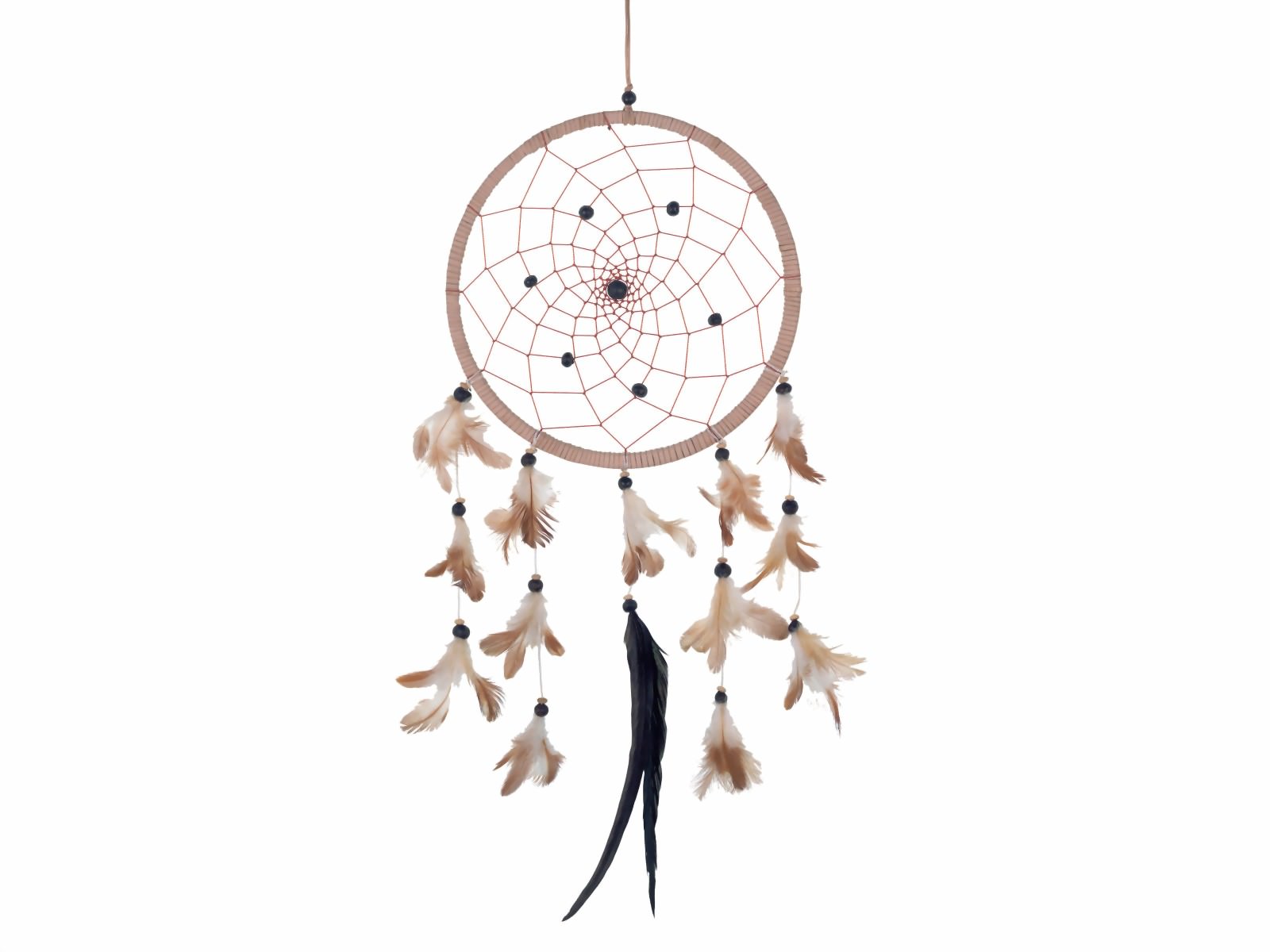 Bild von Dreamcatcher Leder natur 22 cm