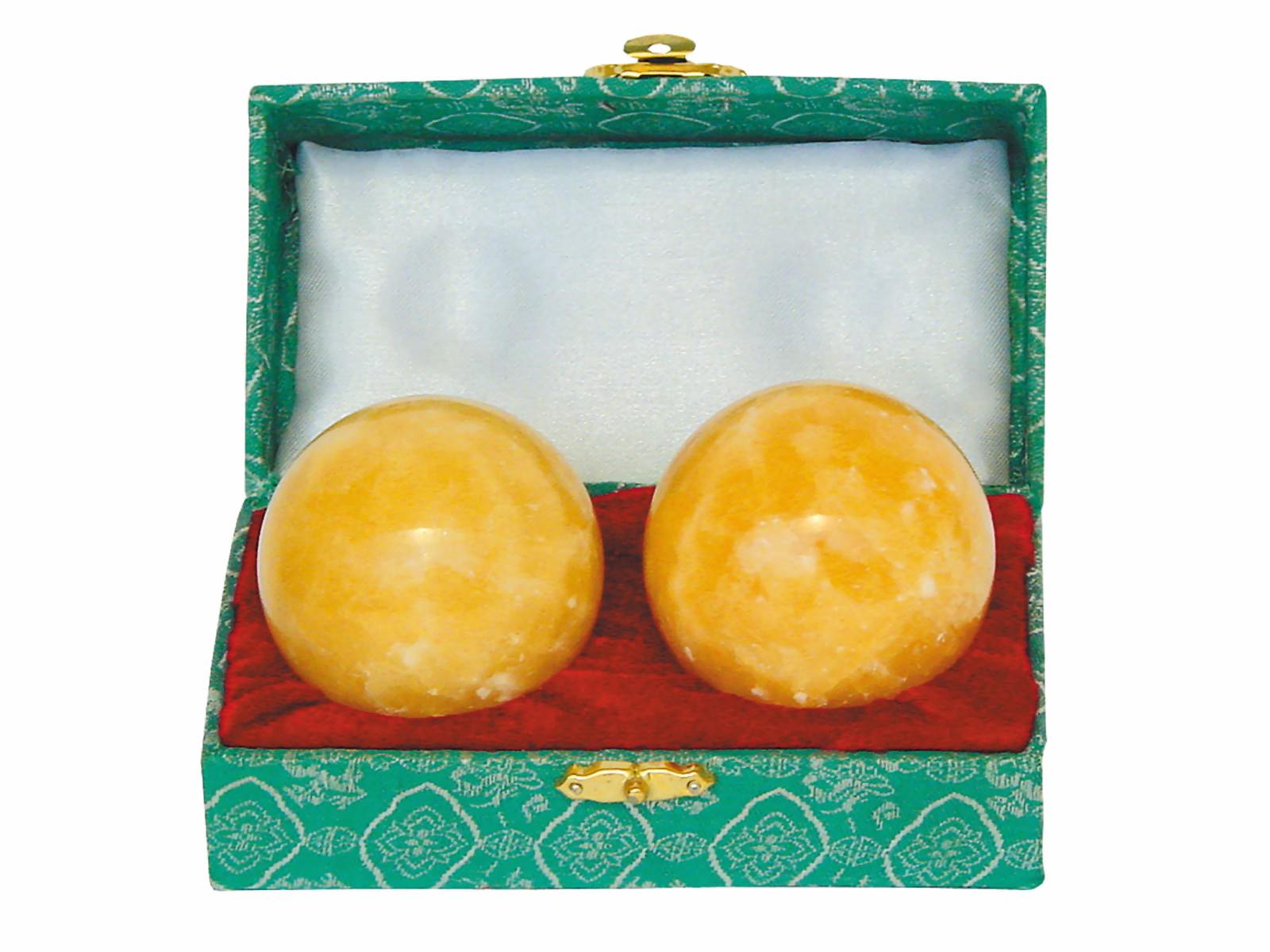 Bild von Qigong Kugeln Orangecalcit ø 50 mm