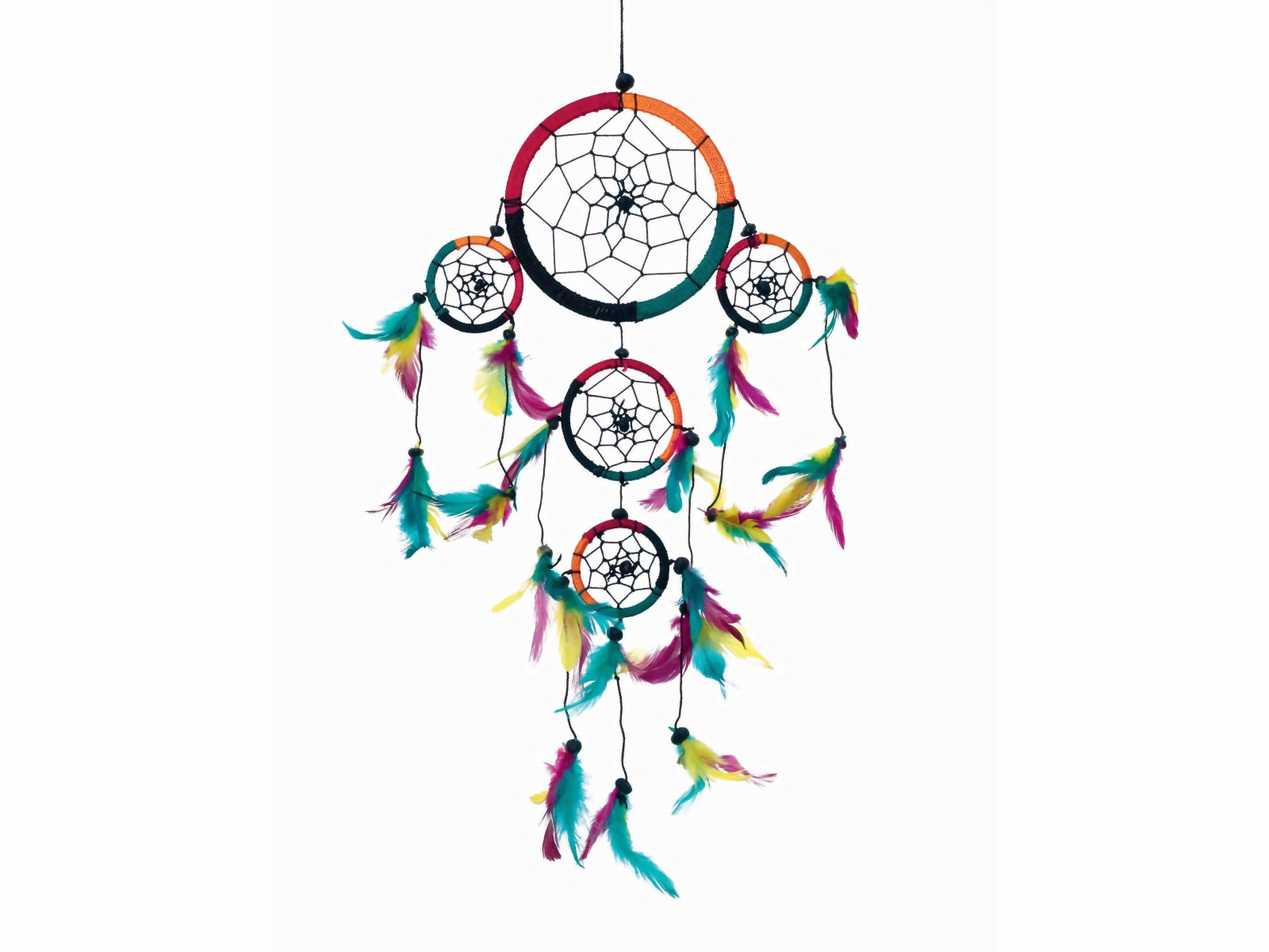 Bild von Dreamcatcher 5er Textil multicolour 12 cm