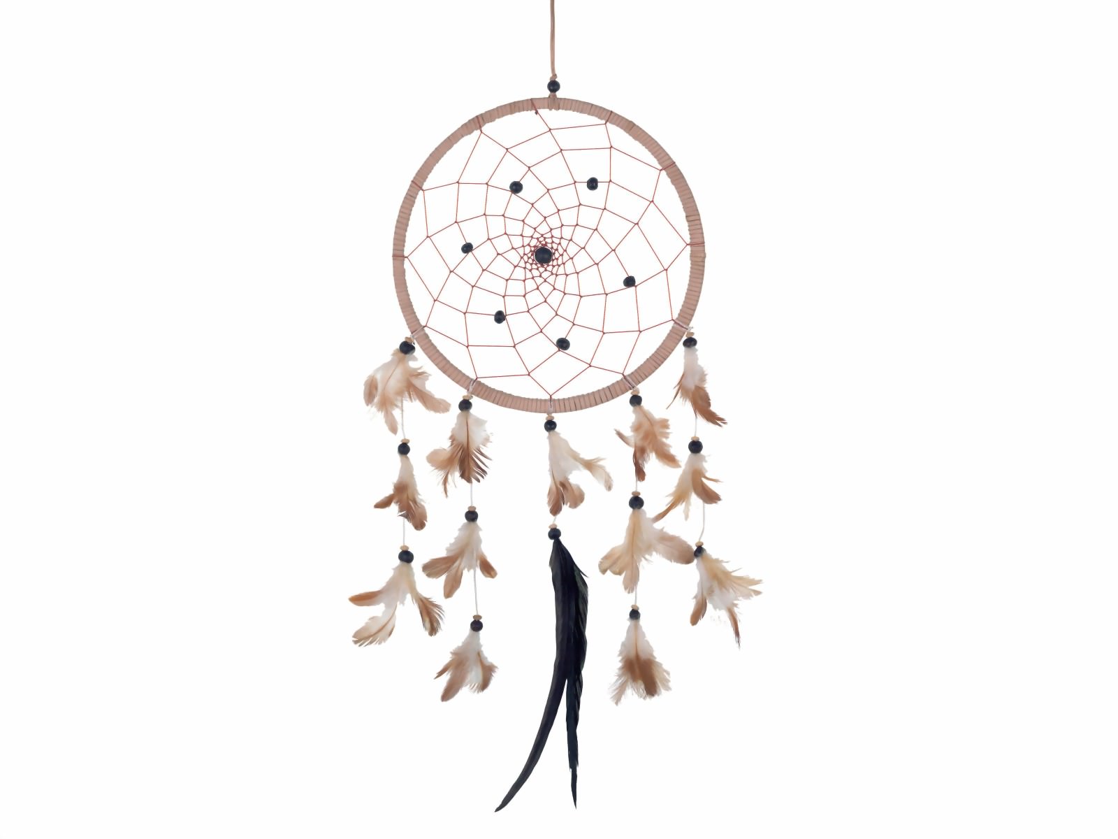 Bild von Dreamcatcher Leder natur 16 cm